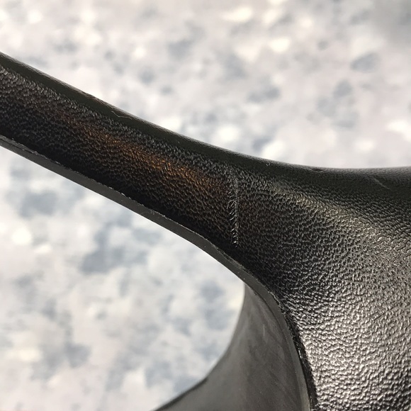 Time and Tru Black Opened Up One Band 3” Heels Women’s 7M 🖤✨Like NEW✨🖤 - Picture 10 of 11